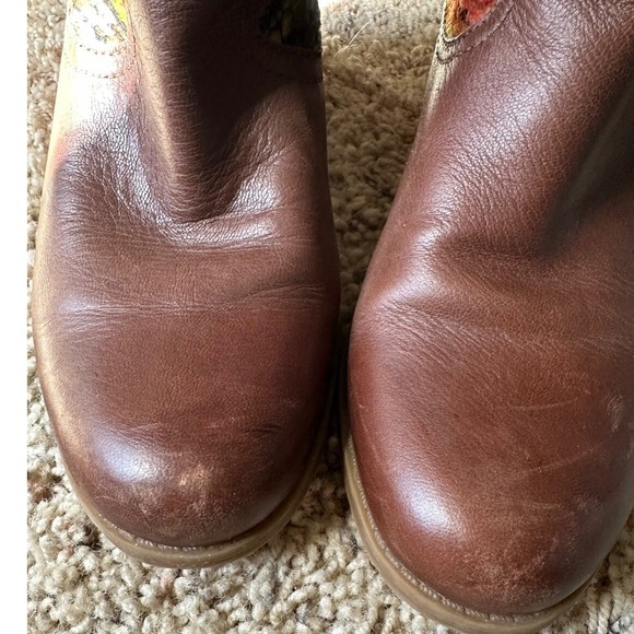 Bandolino Leather Western Ankle Boots Colorful Woven Accent Size 8.5M‎ - Picture 7 of 9